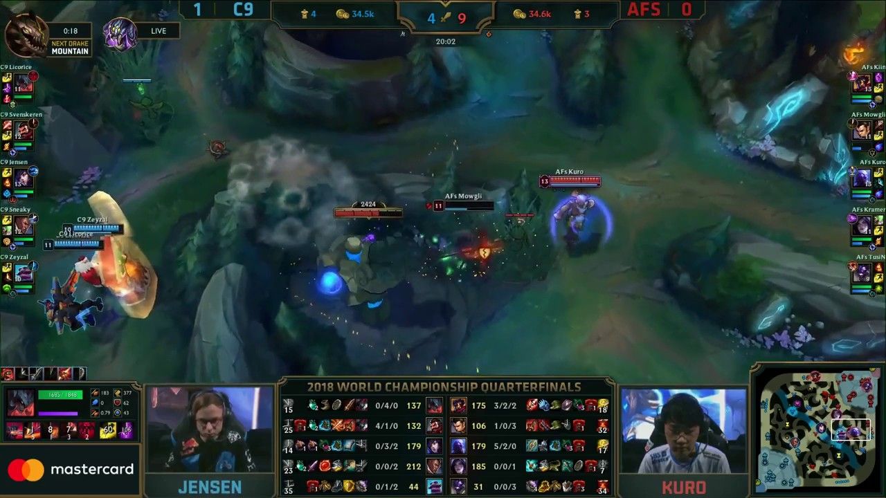 S8 世界賽 C9 藉著藍BUFF擊殺EDG